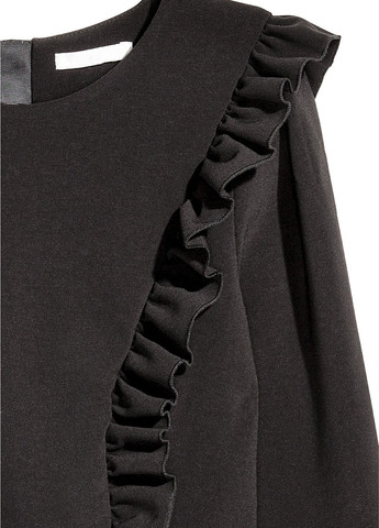 Черное кэжуал платье клеш, футляр H&M однотонное