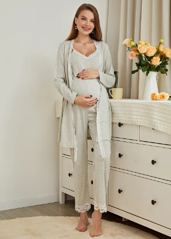 Костюм для вагітних (халат, майка, штани) SHEIN (311512909)