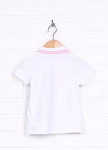 Белая детская футболка-поло для девочки Guru с рисунком