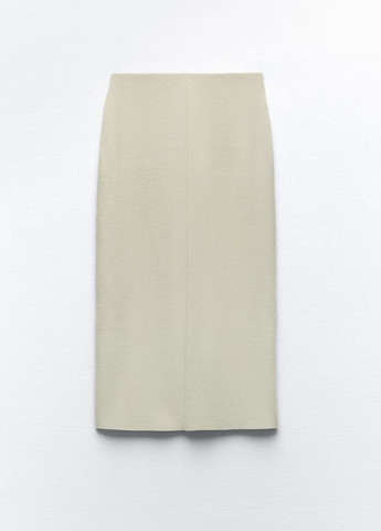 Бежевая кэжуал однотонная юбка Zara