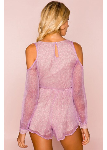 Комбинезон Roser комбинезон-шорты абстрактный розово-лиловый кэжуал хлопок