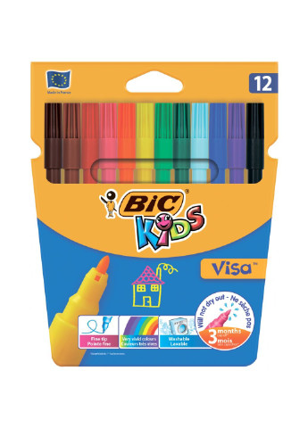 Фломастеры Kids Visa 880 12 цветов (bc888695) Bic (254068113)