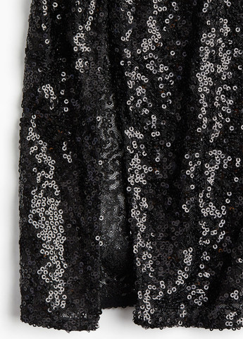 Черная вечерний однотонная юбка H&M