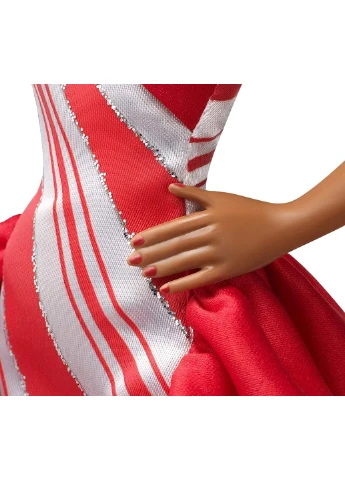 Лялька Barbie 2019 Holiday Doll Brunette Curly Ponytail Колекційна Святкова (FXF02) Mattel (255665039)