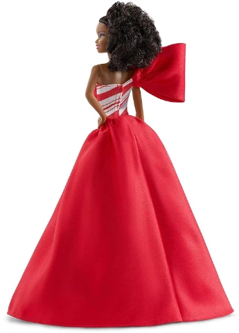 Лялька Barbie 2019 Holiday Doll Brunette Curly Ponytail Колекційна Святкова (FXF02) Mattel (255665039)