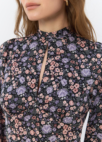 Комбінована кежуал сукня з відкритою спиною H&M з квітковим принтом