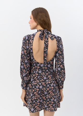 Комбінована кежуал сукня з відкритою спиною H&M з квітковим принтом