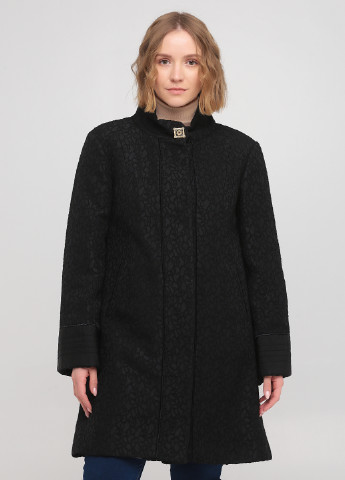 Черное демисезонное Пальто однобортное Roberto Cavalli
