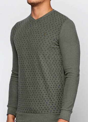 Оливковый демисезонный пуловер пуловер DKM