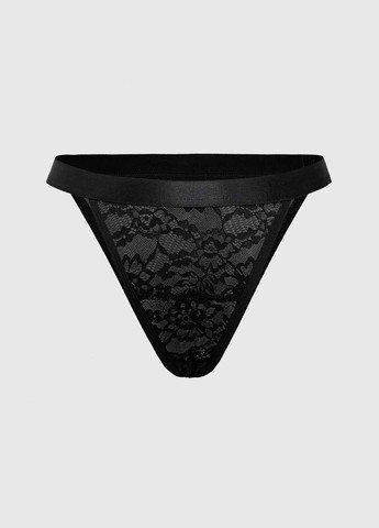 Чорний демісезонний комплект (комбінація, трусики) SHEIN