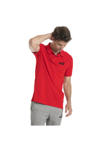 Красная футболка-поло для мужчин Puma однотонная
