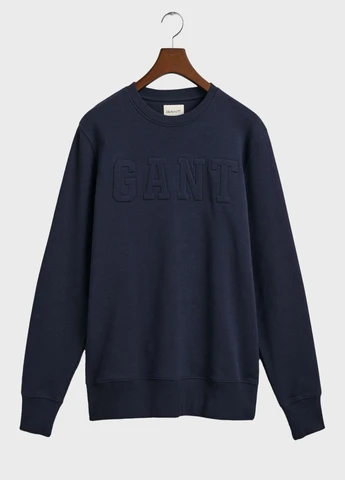 Темно-синій світшот Gant однотонний (322523615)