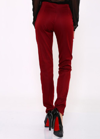 Бордовые кэжуал демисезонные прямые брюки Ager