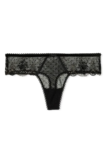Черный демисезонный комплект (пояс для чулок, трусы) Victoria's Secret