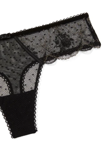 Черный демисезонный комплект (пояс для чулок, трусы) Victoria's Secret