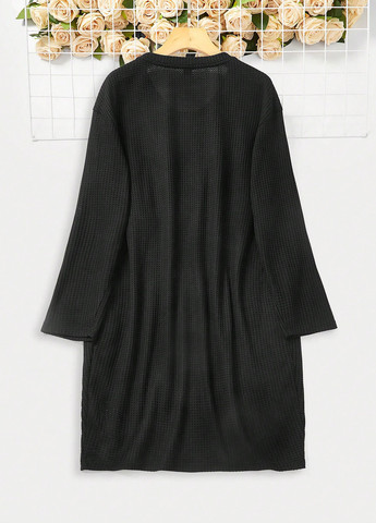 Чорна кежуал сукня SHEIN однотонна