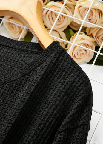 Чорна кежуал сукня SHEIN однотонна