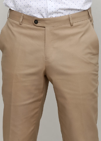 Бежевые классические демисезонные зауженные брюки VD One