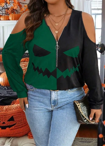 Комбинированная блуза SHEIN