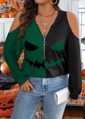 Комбинированная блуза SHEIN