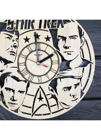 Оригінальний настінний годинник з дерева "Star Trek" 7Arts (253566404)