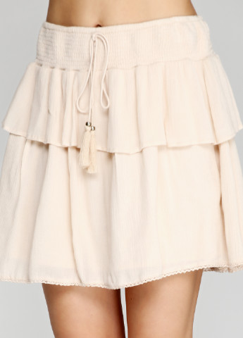 Айвори кэжуал однотонная юбка Vila со средней талией