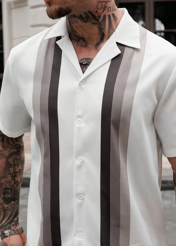 Комбінований літній костюм (сорочка, шорти) з шортами, з сорочкою SHEIN