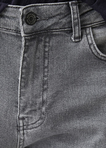 Серые демисезонные зауженные, укороченные джинсы KOTON