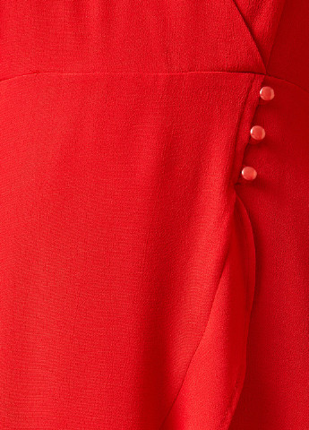 Красное кэжуал платье на запах KOTON однотонное