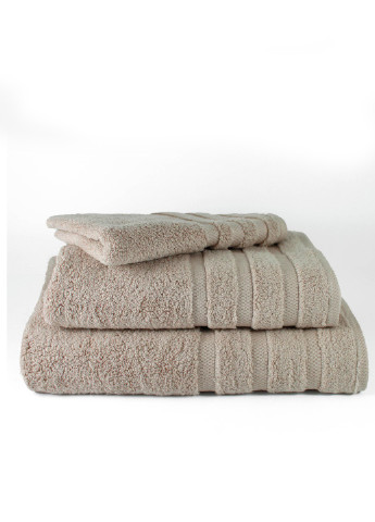 Рушник махровий Oslo, MicroCotton, жакардовий, з бордюром, мокко, розмір 70x140 см Bulgaria-Tex світло-коричневий