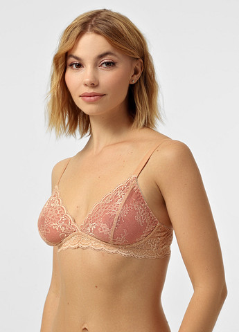 Бежевый триэнджел бюстгальтер Sambario без косточек полиамид