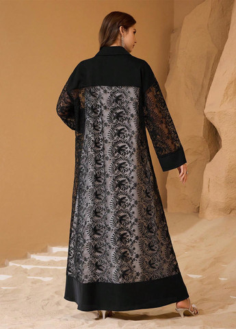 Чорна святковий, вечірня сукня а-силует SHEIN однотонна