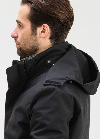Чорна демісезонна куртка на магнітних кнопках Astoni INTER