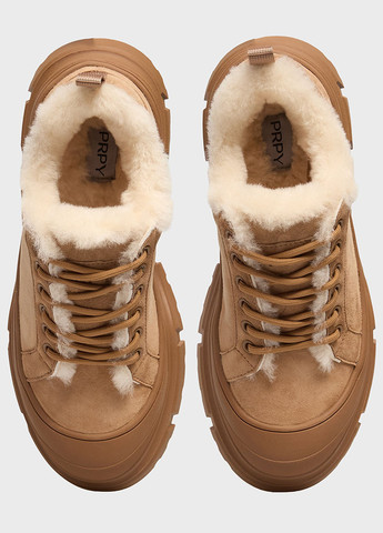 Кроссовки PRPY коричневые зима (366302509)