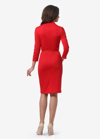 Красное кэжуал платье футляр Lada Lucci однотонное