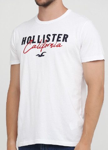 Темно-голубая футболка Hollister