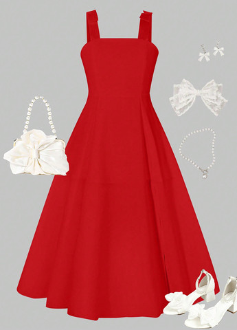 Красное платье SHEIN (367748174)