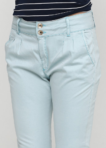 Голубые кэжуал летние зауженные брюки Cipo & Baxx