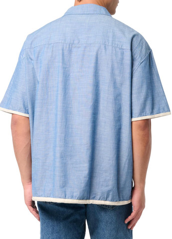 Синяя кэжуал рубашка меланж Armani Exchange