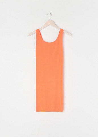 Оранжевое кэжуал платье платье-майка, с открытой спиной Sinsay однотонное
