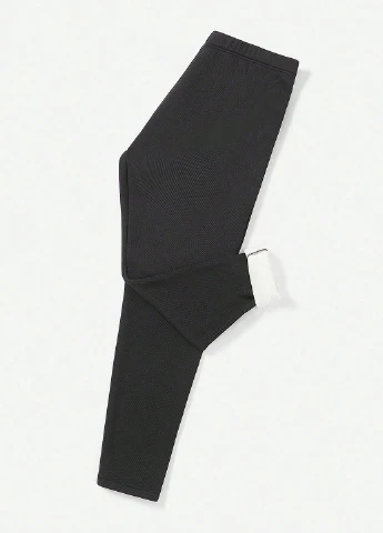 Черные зимние леггинсы SHEIN