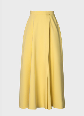Желтая кэжуал однотонная юбка Gepur клешированная