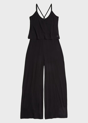 Комбинезон G-Star Raw комбинезон-брюки однотонный чёрный кэжуал хлопок, трикотаж