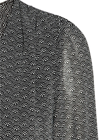 Черно-белое кэжуал платье клеш H&M с рисунком