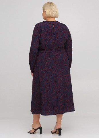 Темно-синее кэжуал платье а-силуэт Boden с абстрактным узором