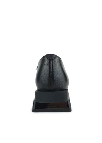 Стильні жіночі лофери чорного кольору на невисокому каблуці Brocoli (244376037)