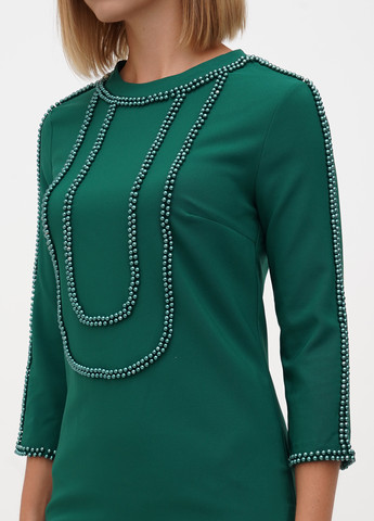 Зеленое кэжуал платье Sassofono однотонное