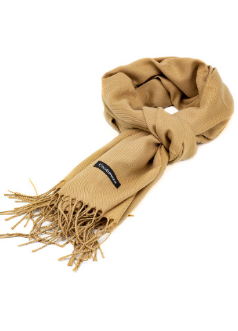 Жіночий кашеміровий шарф Cashmere S90003 однотонний бежевий кежуал