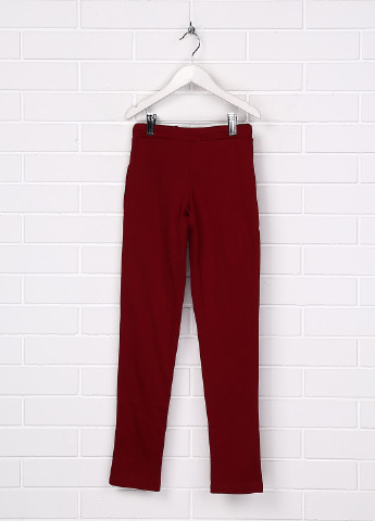 Темно-красные домашние демисезонные брюки со средней талией Senti
