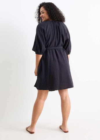 Темно-синее кэжуал платье C&A однотонное